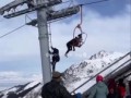 Тарзан быстро спас человека на одной из горнолыжек в Кыргызстане