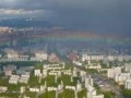 Вчерашнюю радугу над Москвой сняли с борта самолета