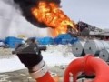 Пожар на скважине с падением буровой вышки