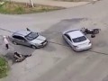 Дедуля на мопеде
